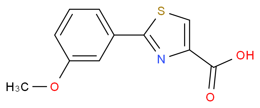 2-(3-Methoxyphenyl)-1,3-thiazole-4-carboxylic acid_Molecular_structure_CAS_)