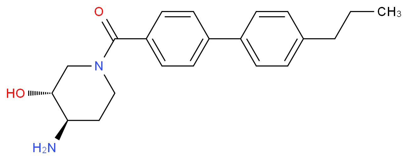 (3R*,4R*)-4-amino-1-[(4'-propylbiphenyl-4-yl)carbonyl]piperidin-3-ol_Molecular_structure_CAS_)