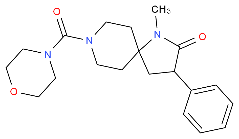 1-methyl-8-(4-morpholinylcarbonyl)-3-phenyl-1,8-diazaspiro[4.5]decan-2-one_Molecular_structure_CAS_)