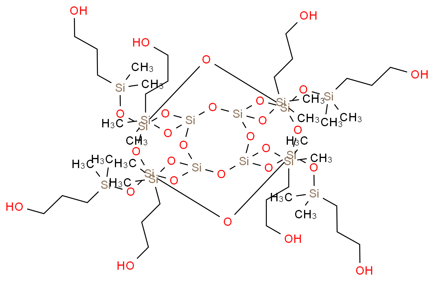 PSS-Octa[(3-hydroxypropyl)dimethylsiloxy] substituted_Molecular_structure_CAS_288290-32-4)