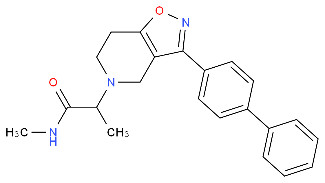 2-(3-biphenyl-4-yl-6,7-dihydroisoxazolo[4,5-c]pyridin-5(4H)-yl)-N-methylpropanamide_Molecular_structure_CAS_)