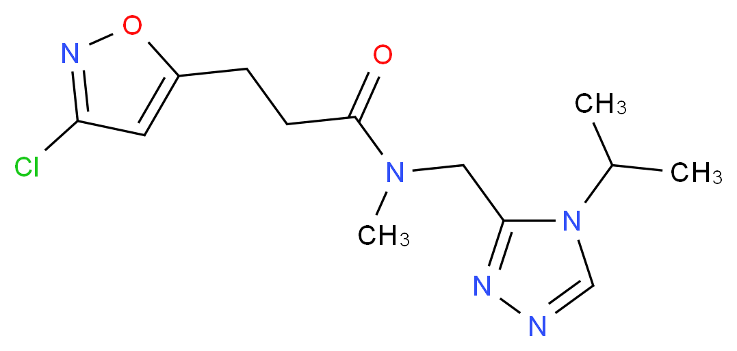 3-(3-chloro-5-isoxazolyl)-N-[(4-isopropyl-4H-1,2,4-triazol-3-yl)methyl]-N-methylpropanamide_Molecular_structure_CAS_)