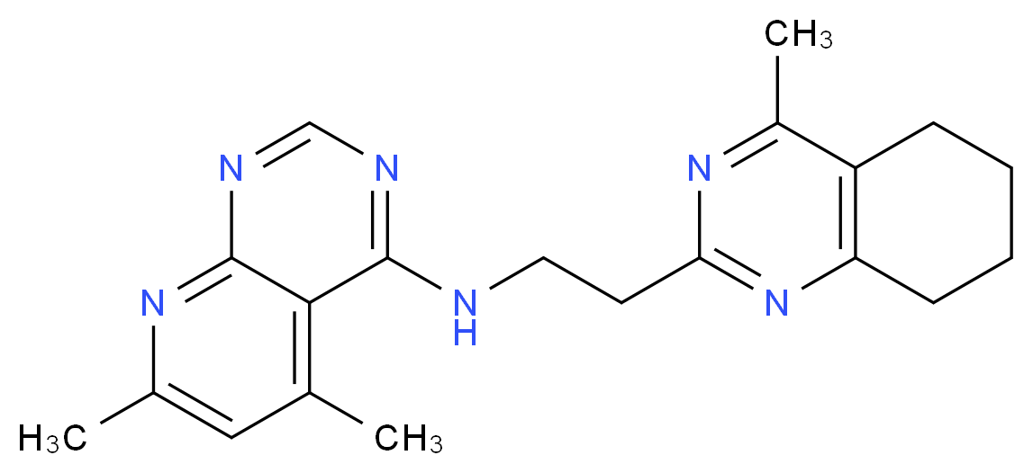 5,7-dimethyl-N-[2-(4-methyl-5,6,7,8-tetrahydroquinazolin-2-yl)ethyl]pyrido[2,3-d]pyrimidin-4-amine_Molecular_structure_CAS_)