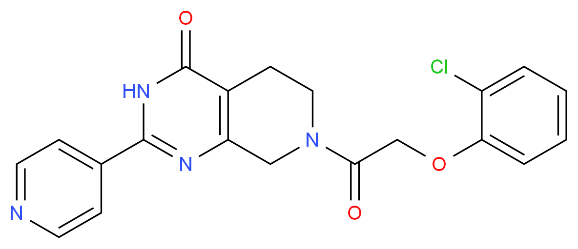 7-[(2-chlorophenoxy)acetyl]-2-pyridin-4-yl-5,6,7,8-tetrahydropyrido[3,4-d]pyrimidin-4(3H)-one_Molecular_structure_CAS_)