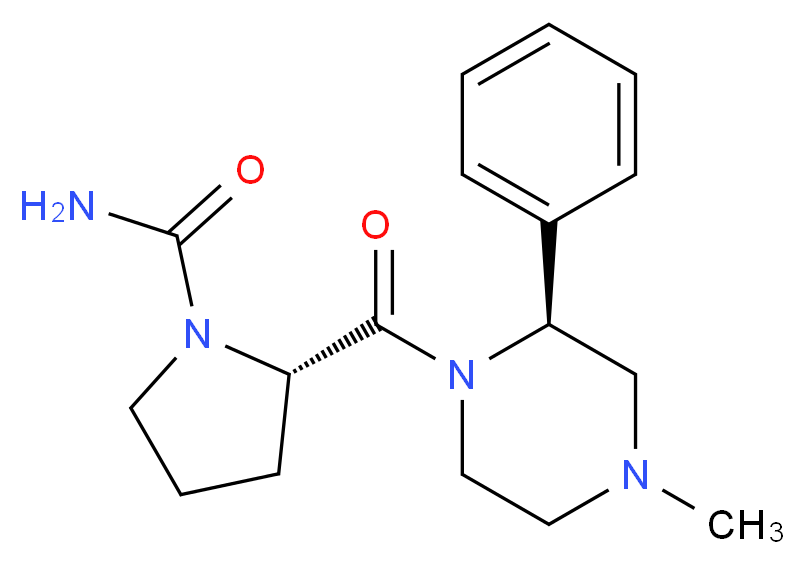 (2S)-2-{[(2S)-4-methyl-2-phenylpiperazin-1-yl]carbonyl}pyrrolidine-1-carboxamide_Molecular_structure_CAS_)