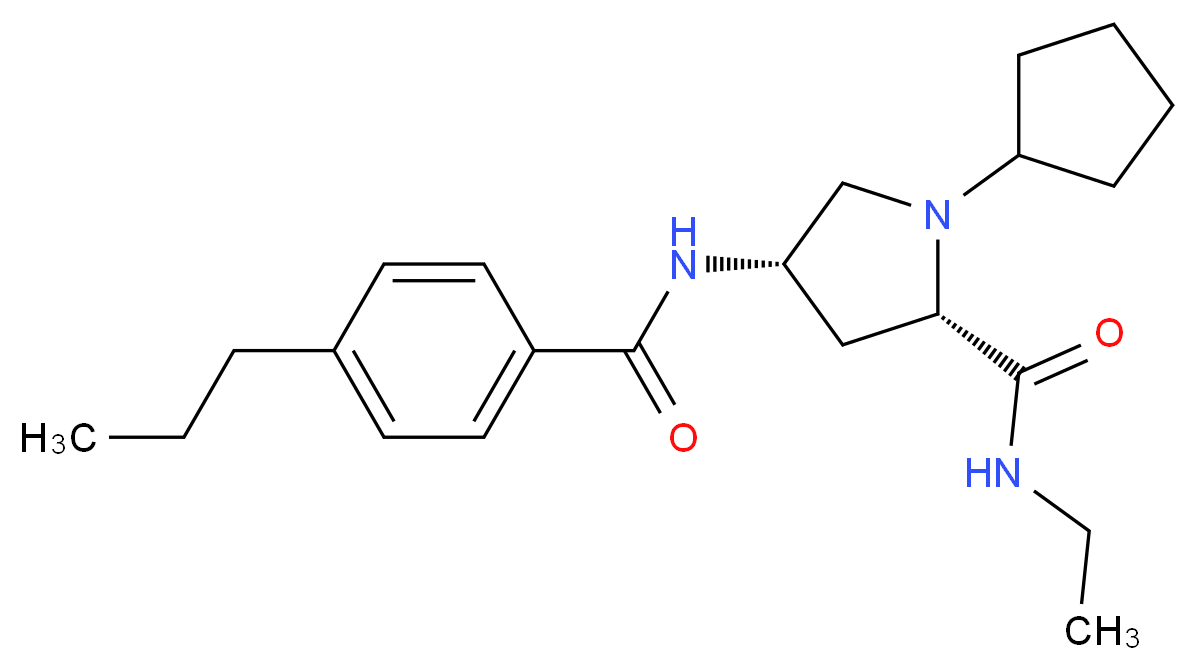 (4S)-1-cyclopentyl-N-ethyl-4-[(4-propylbenzoyl)amino]-L-prolinamide_Molecular_structure_CAS_)