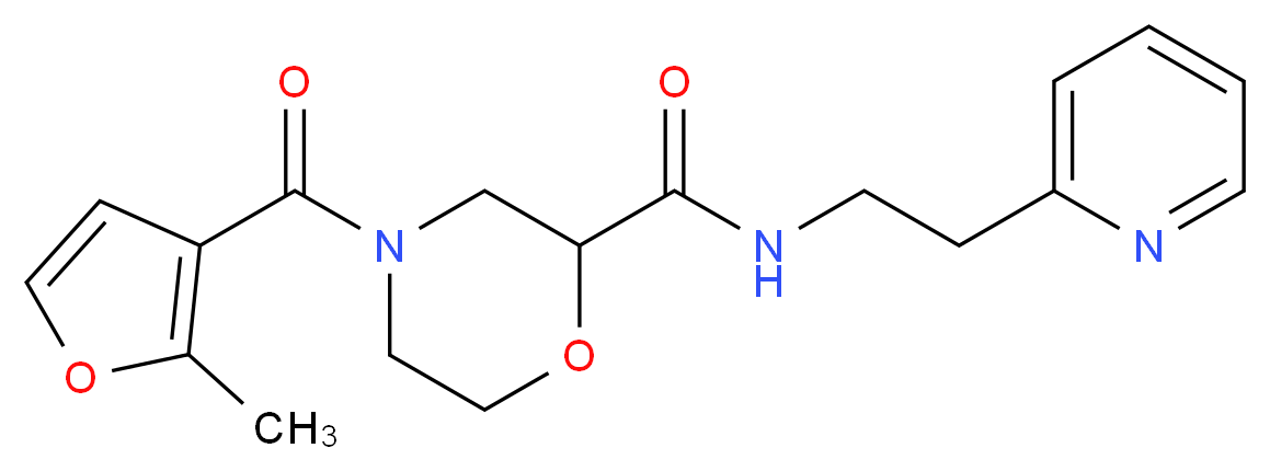 4-(2-methyl-3-furoyl)-N-[2-(2-pyridinyl)ethyl]-2-morpholinecarboxamide_Molecular_structure_CAS_)