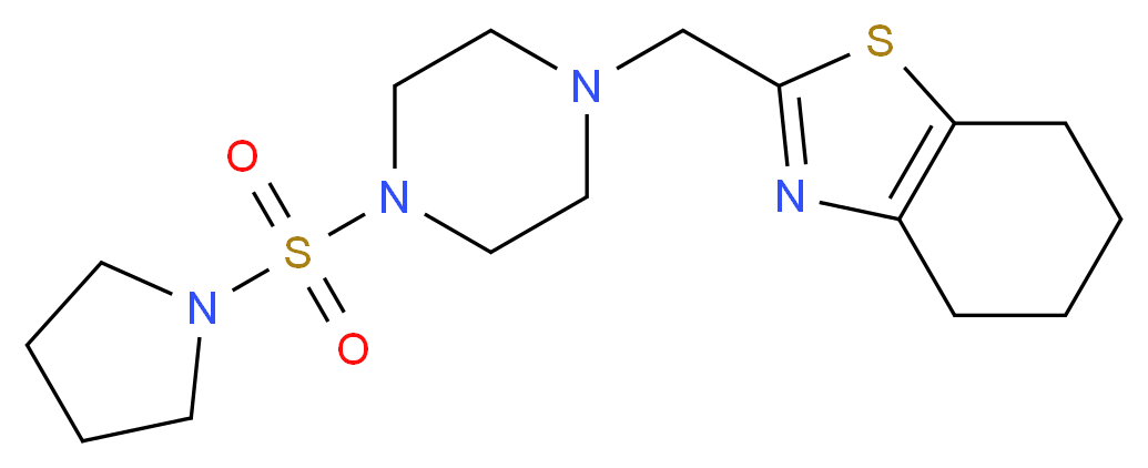 2-{[4-(pyrrolidin-1-ylsulfonyl)piperazin-1-yl]methyl}-4,5,6,7-tetrahydro-1,3-benzothiazole_Molecular_structure_CAS_)