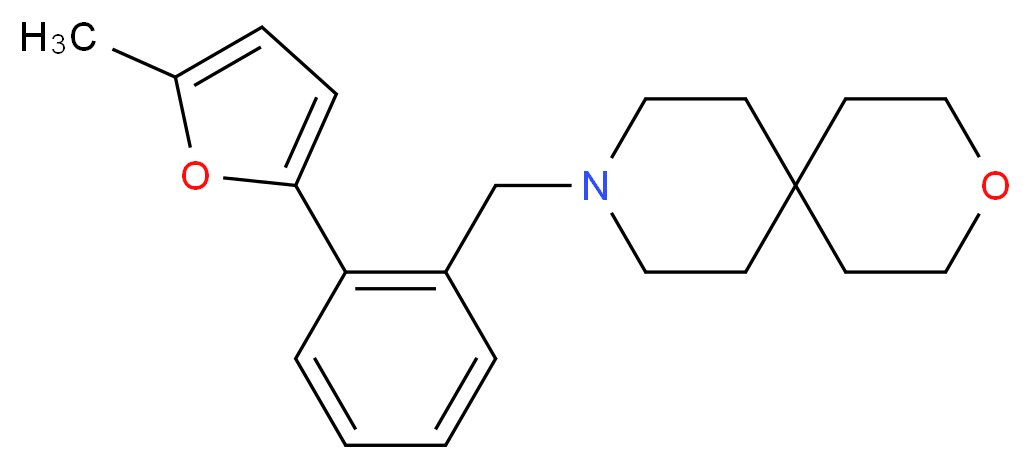9-[2-(5-methyl-2-furyl)benzyl]-3-oxa-9-azaspiro[5.5]undecane_Molecular_structure_CAS_)