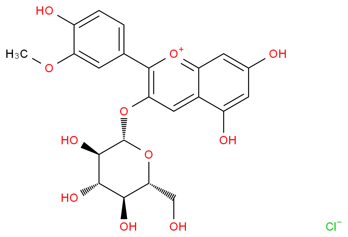 Peonidin 3-O-glucoside chloride_Molecular_structure_CAS_6906-39-4)