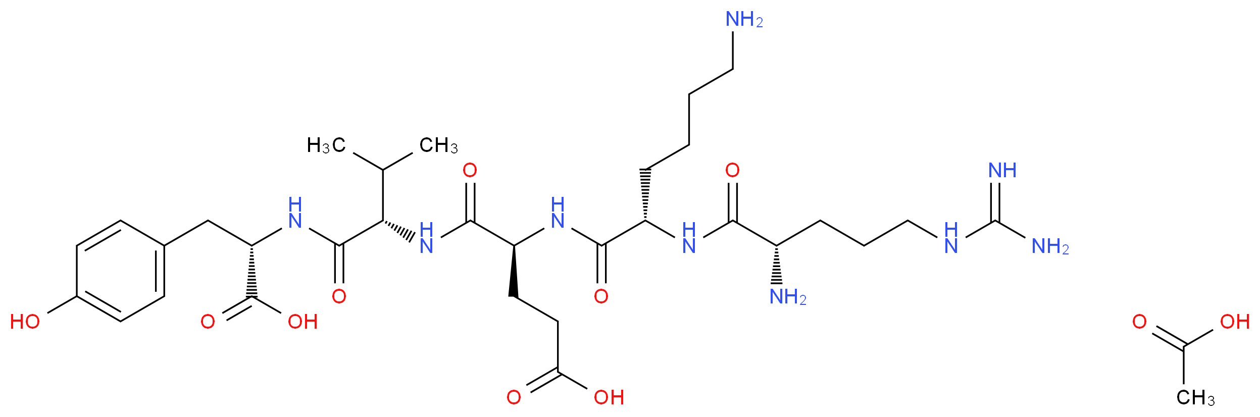 Arg-Lys-Glu-Val-Tyr acetate salt_Molecular_structure_CAS_105184-37-0)