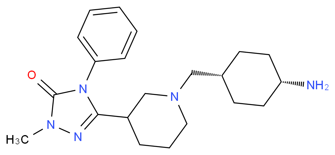 5-{1-[(cis-4-aminocyclohexyl)methyl]piperidin-3-yl}-2-methyl-4-phenyl-2,4-dihydro-3H-1,2,4-triazol-3-one_Molecular_structure_CAS_)