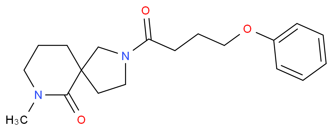7-methyl-2-(4-phenoxybutanoyl)-2,7-diazaspiro[4.5]decan-6-one_Molecular_structure_CAS_)