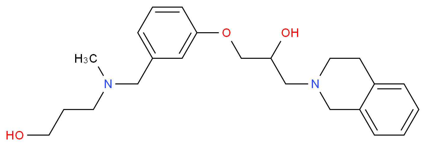 3-[{3-[3-(3,4-dihydroisoquinolin-2(1H)-yl)-2-hydroxypropoxy]benzyl}(methyl)amino]propan-1-ol_Molecular_structure_CAS_)