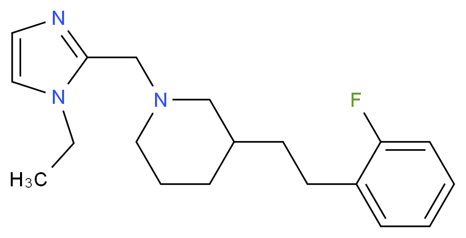 1-[(1-ethyl-1H-imidazol-2-yl)methyl]-3-[2-(2-fluorophenyl)ethyl]piperidine_Molecular_structure_CAS_)