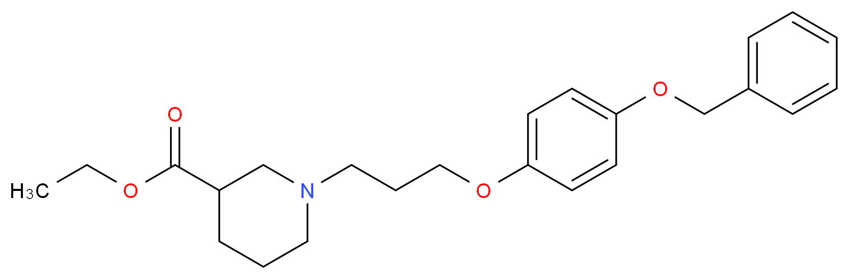 Ethyl 1-{3-[4-(benzyloxy)phenoxy]propyl}piperidine-3-carboxylate_Molecular_structure_CAS_)