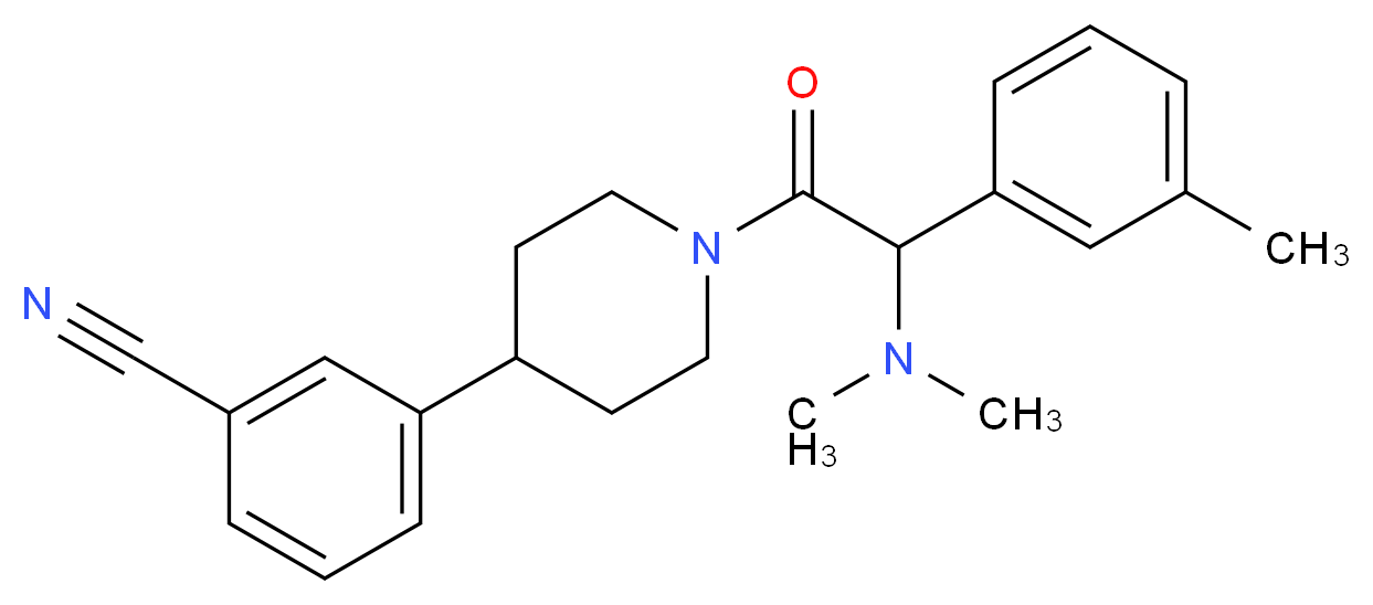 3-{1-[(dimethylamino)(3-methylphenyl)acetyl]-4-piperidinyl}benzonitrile_Molecular_structure_CAS_)