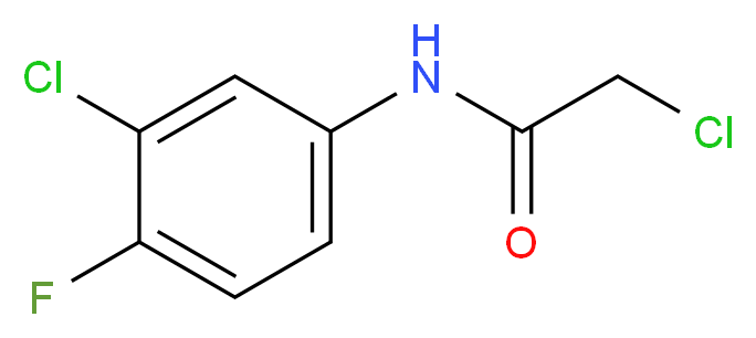 2-Chloro-N-(3-chloro-4-fluorophenyl)acetamide_Molecular_structure_CAS_96980-64-2)