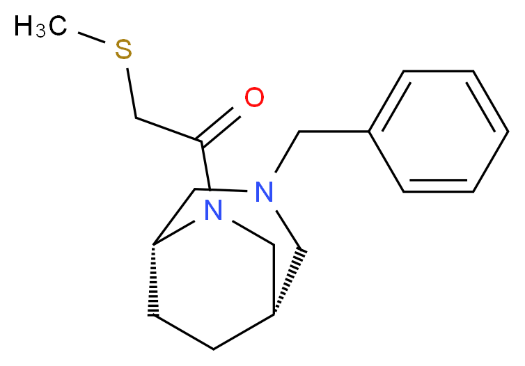 (1S*,5R*)-3-benzyl-6-[(methylthio)acetyl]-3,6-diazabicyclo[3.2.2]nonane_Molecular_structure_CAS_)