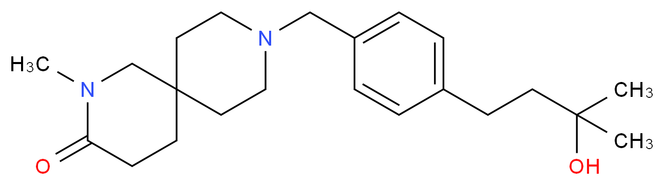 9-[4-(3-hydroxy-3-methylbutyl)benzyl]-2-methyl-2,9-diazaspiro[5.5]undecan-3-one_Molecular_structure_CAS_)