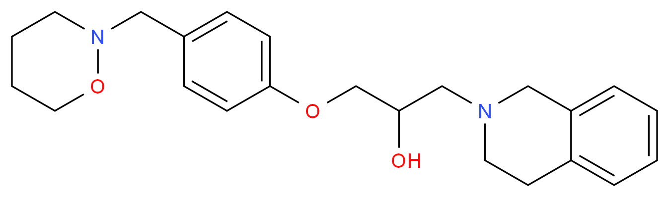 1-(3,4-dihydro-2(1H)-isoquinolinyl)-3-[4-(1,2-oxazinan-2-ylmethyl)phenoxy]-2-propanol_Molecular_structure_CAS_)