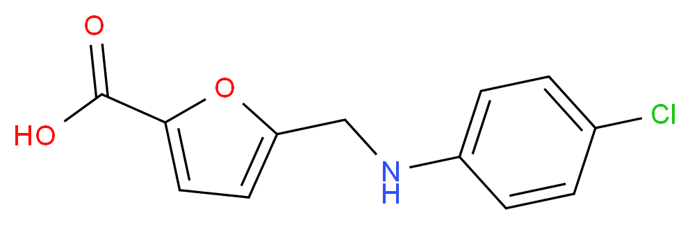 5-(((4-chlorophenyl)amino)methyl)furan-2-carboxylic acid_Molecular_structure_CAS_)