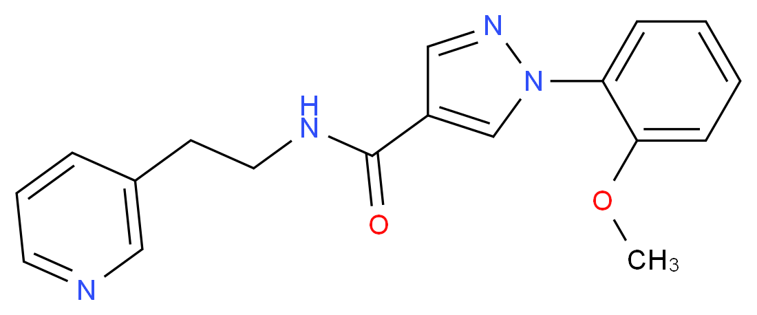 1-(2-methoxyphenyl)-N-[2-(3-pyridinyl)ethyl]-1H-pyrazole-4-carboxamide_Molecular_structure_CAS_)