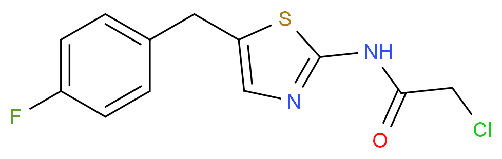 2-Chloro-N-[5-(4-fluoro-benzyl)-thiazol-2-yl]-acetamide_Molecular_structure_CAS_)
