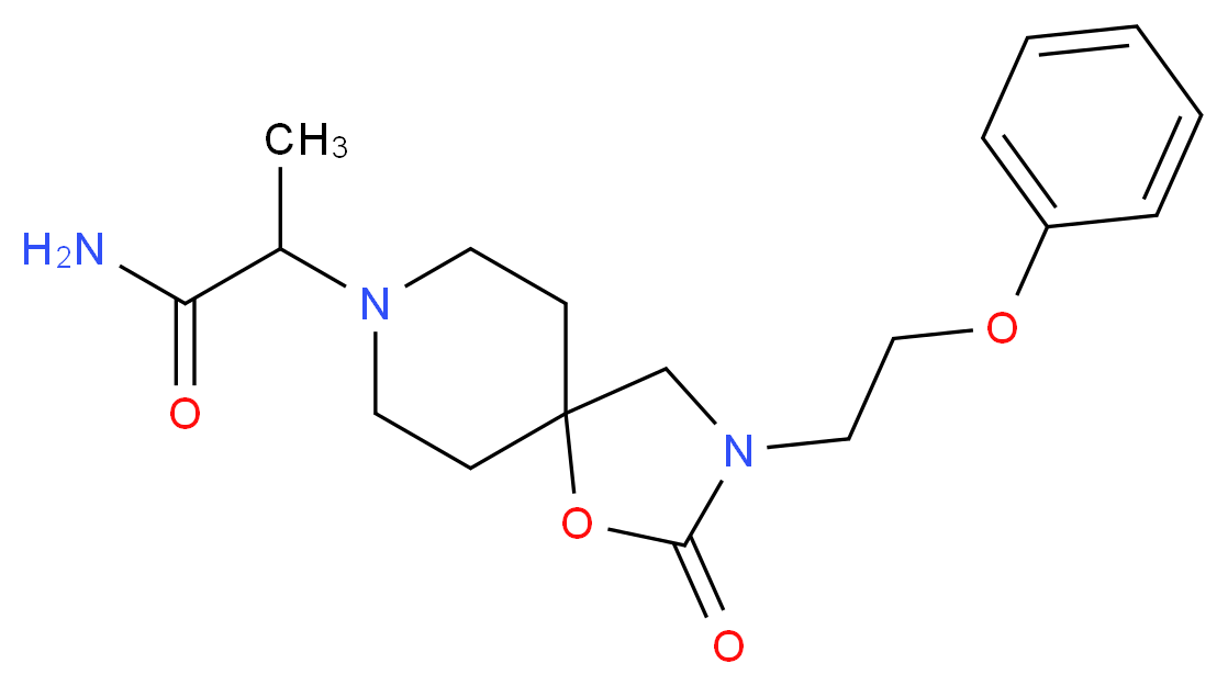 2-[2-oxo-3-(2-phenoxyethyl)-1-oxa-3,8-diazaspiro[4.5]dec-8-yl]propanamide_Molecular_structure_CAS_)