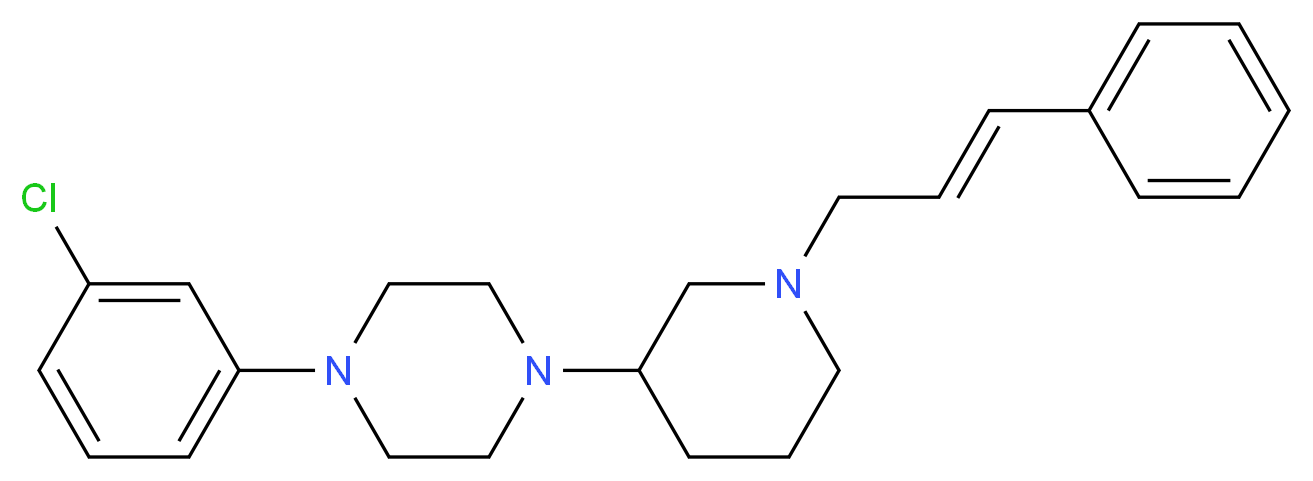 1-(3-chlorophenyl)-4-{1-[(2E)-3-phenyl-2-propen-1-yl]-3-piperidinyl}piperazine_Molecular_structure_CAS_)