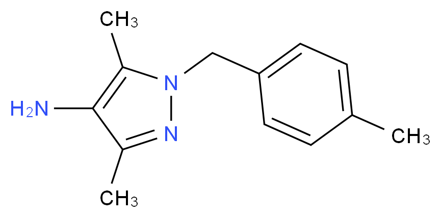 3,5-Dimethyl-1-(4-methylbenzyl)-1H-pyrazol-4-amine_Molecular_structure_CAS_)