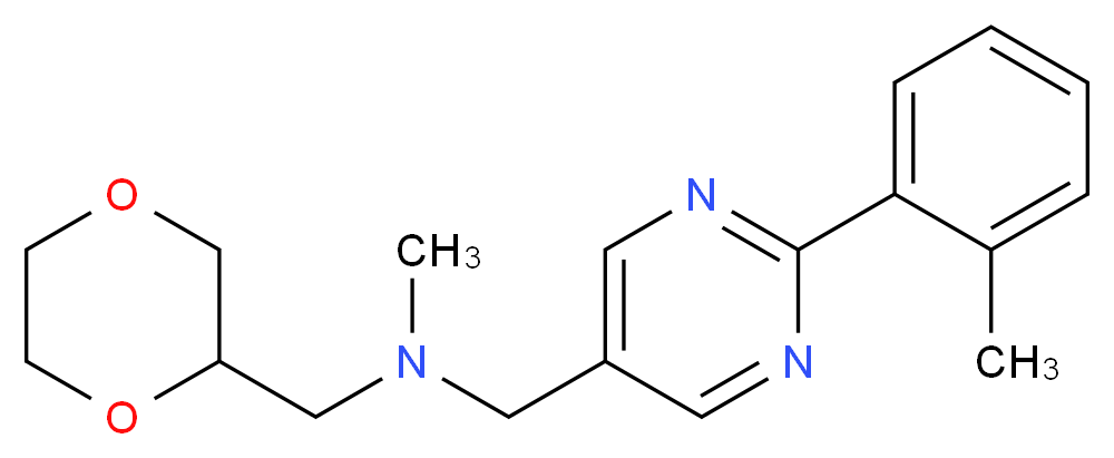 (1,4-dioxan-2-ylmethyl)methyl{[2-(2-methylphenyl)pyrimidin-5-yl]methyl}amine_Molecular_structure_CAS_)