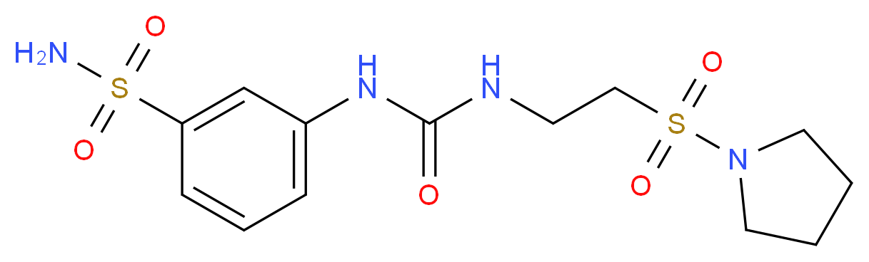 3-[({[2-(pyrrolidin-1-ylsulfonyl)ethyl]amino}carbonyl)amino]benzenesulfonamide_Molecular_structure_CAS_)