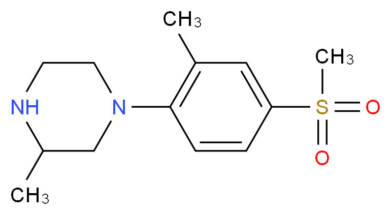 1-[2-Methyl-4-(methylsulphonyl)phenyl]-3-methylpiperazine_Molecular_structure_CAS_)