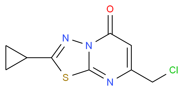 7-(chloromethyl)-2-cyclopropyl-5H-[1,3,4]thiadiazolo[3,2-a]pyrimidin-5-one_Molecular_structure_CAS_946744-68-9)