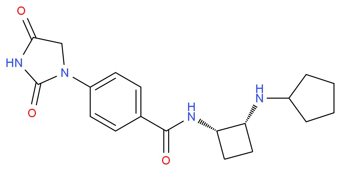 N-[(1S*,2R*)-2-(cyclopentylamino)cyclobutyl]-4-(2,4-dioxo-1-imidazolidinyl)benzamide_Molecular_structure_CAS_)