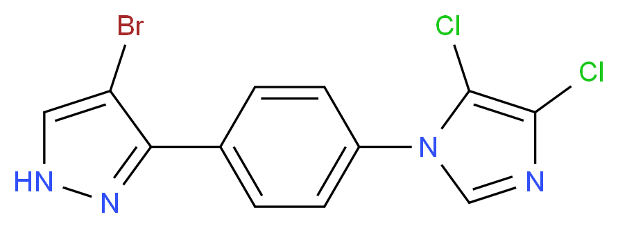 1-[4-(4-bromo-1H-pyrazol-3-yl)phenyl]-4,5-dichloro-1H-imidazole_Molecular_structure_CAS_)