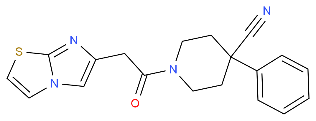 1-(imidazo[2,1-b][1,3]thiazol-6-ylacetyl)-4-phenylpiperidine-4-carbonitrile_Molecular_structure_CAS_)