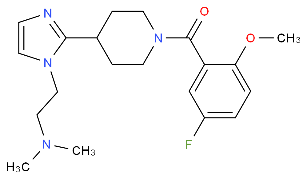 (2-{2-[1-(5-fluoro-2-methoxybenzoyl)piperidin-4-yl]-1H-imidazol-1-yl}ethyl)dimethylamine_Molecular_structure_CAS_)
