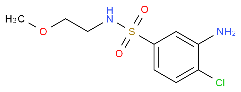 3-Amino-4-chloro-N-(2-methoxyethyl)-benzenesulfonamide_Molecular_structure_CAS_)