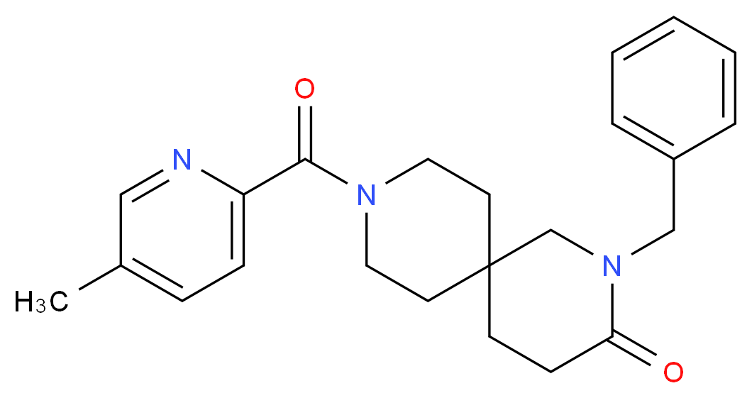 2-benzyl-9-[(5-methylpyridin-2-yl)carbonyl]-2,9-diazaspiro[5.5]undecan-3-one_Molecular_structure_CAS_)
