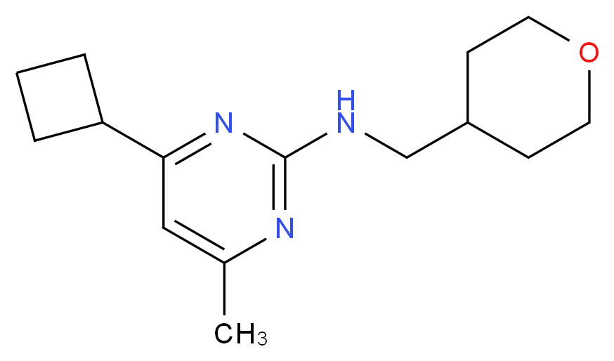 4-cyclobutyl-6-methyl-N-(tetrahydro-2H-pyran-4-ylmethyl)pyrimidin-2-amine_Molecular_structure_CAS_)