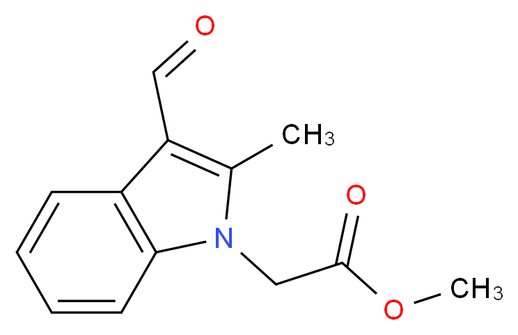 (3-Formyl-2-methyl-indol-1-yl)-acetic acid methyl ester_Molecular_structure_CAS_431983-71-0)