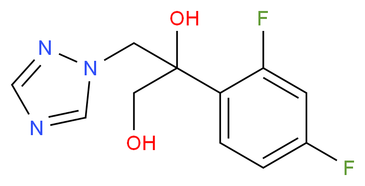 2-(2,4-Difluorophenyl)-3-(1H-1,2,4-triazol-1-yl)-1,2-propanediol_Molecular_structure_CAS_118689-07-9)