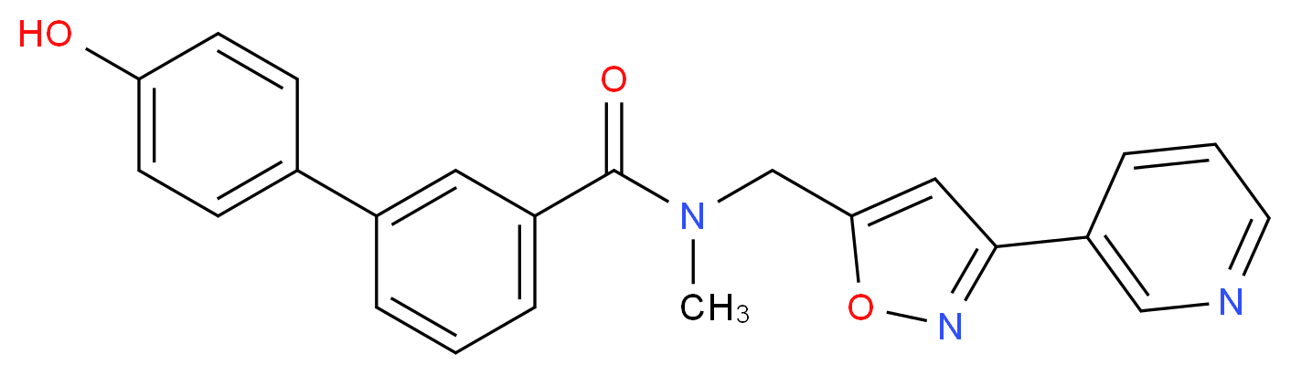 4'-hydroxy-N-methyl-N-[(3-pyridin-3-ylisoxazol-5-yl)methyl]biphenyl-3-carboxamide_Molecular_structure_CAS_)
