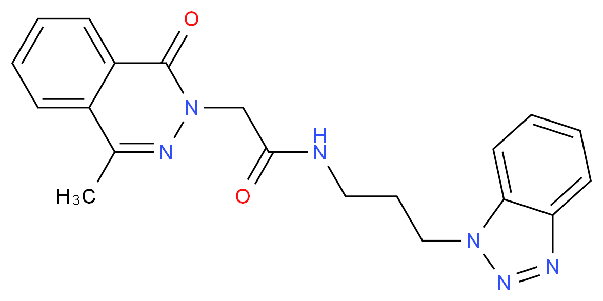 N-[3-(1H-1,2,3-benzotriazol-1-yl)propyl]-2-(4-methyl-1-oxo-2(1H)-phthalazinyl)acetamide_Molecular_structure_CAS_)
