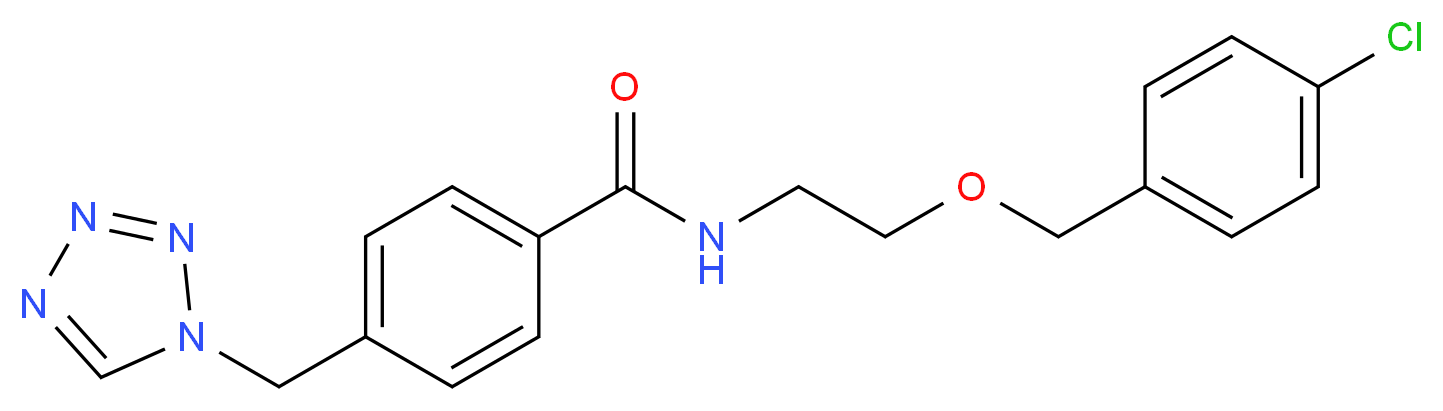 N-{2-[(4-chlorobenzyl)oxy]ethyl}-4-(1H-tetrazol-1-ylmethyl)benzamide_Molecular_structure_CAS_)