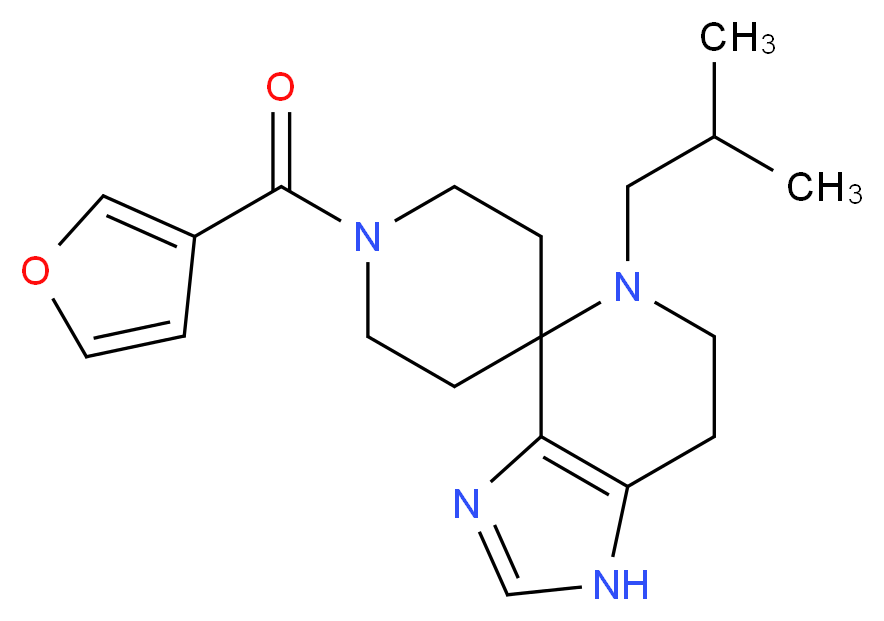 1'-(3-furoyl)-5-isobutyl-1,5,6,7-tetrahydrospiro[imidazo[4,5-c]pyridine-4,4'-piperidine]_Molecular_structure_CAS_)