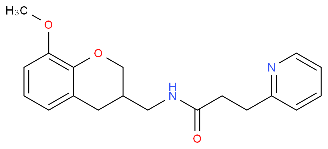 N-[(8-methoxy-3,4-dihydro-2H-chromen-3-yl)methyl]-3-pyridin-2-ylpropanamide_Molecular_structure_CAS_)