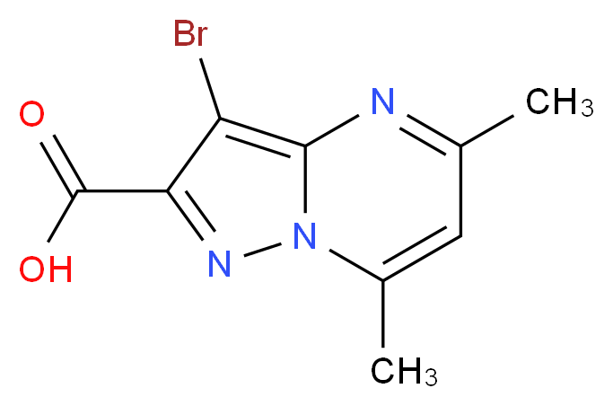 3-Bromo-5,7-dimethylpyrazolo[1,5-a]pyrimidine-2-carboxylic acid_Molecular_structure_CAS_)